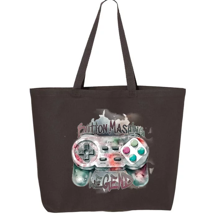 Funny Gamer Button Mashing Legend 25L Jumbo Tote