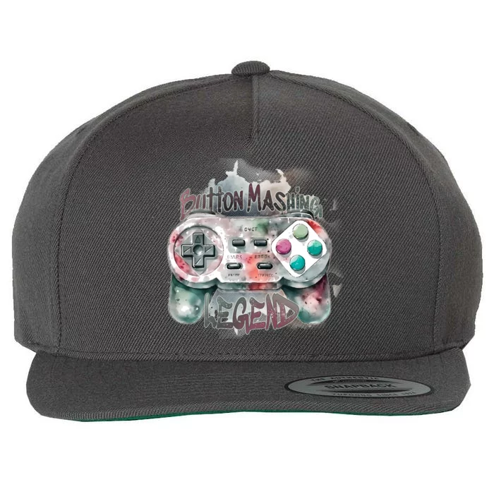 Funny Gamer Button Mashing Legend Wool Snapback Cap