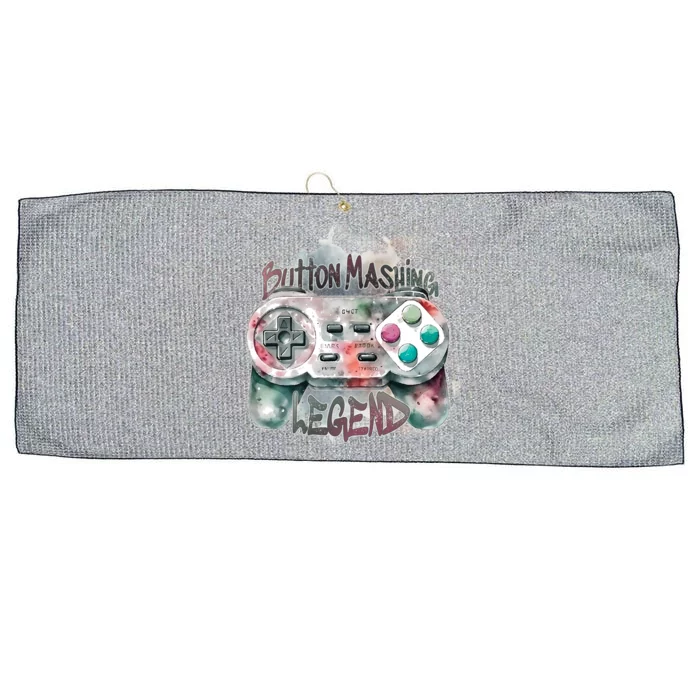 Funny Gamer Button Mashing Legend Large Microfiber Waffle Golf Towel