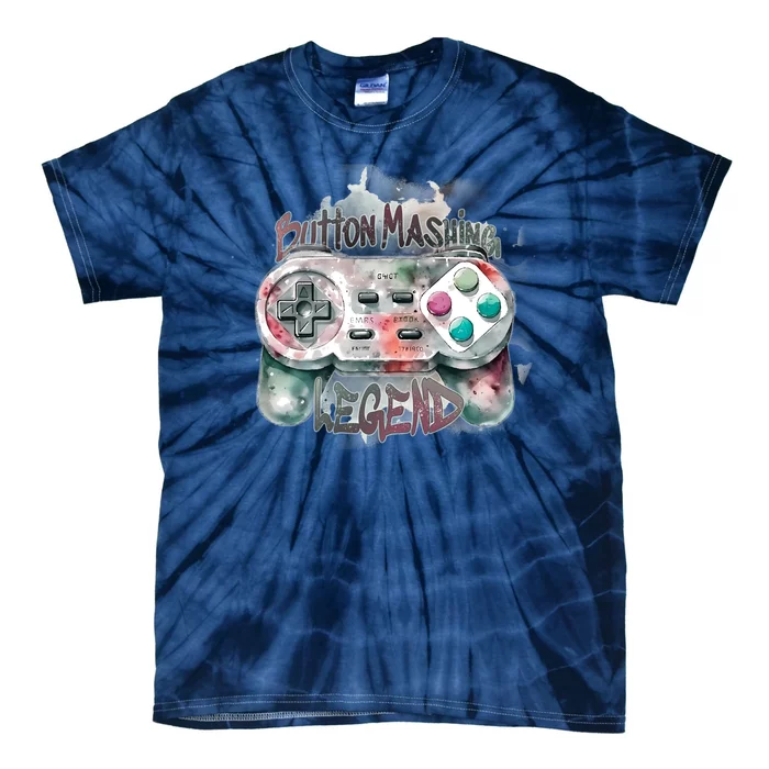 Funny Gamer Button Mashing Legend Tie-Dye T-Shirt