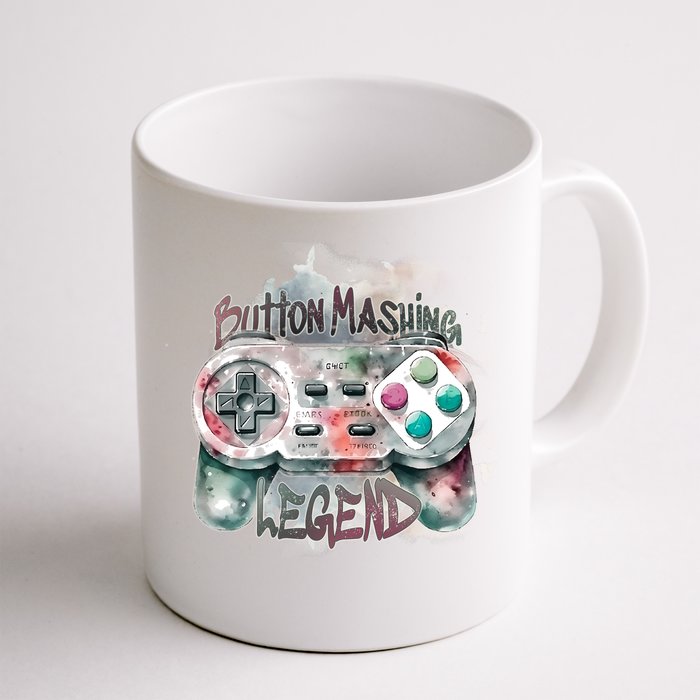 Funny Gamer Button Mashing Legend Front & Back Coffee Mug