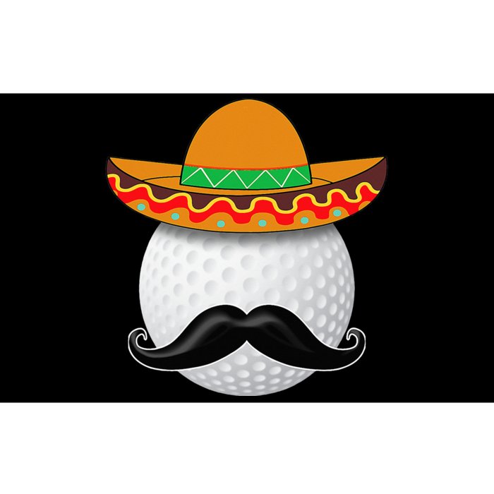 Funny Golf Ball Mustache Mexican Sports Mexico Party Bumper Sticker