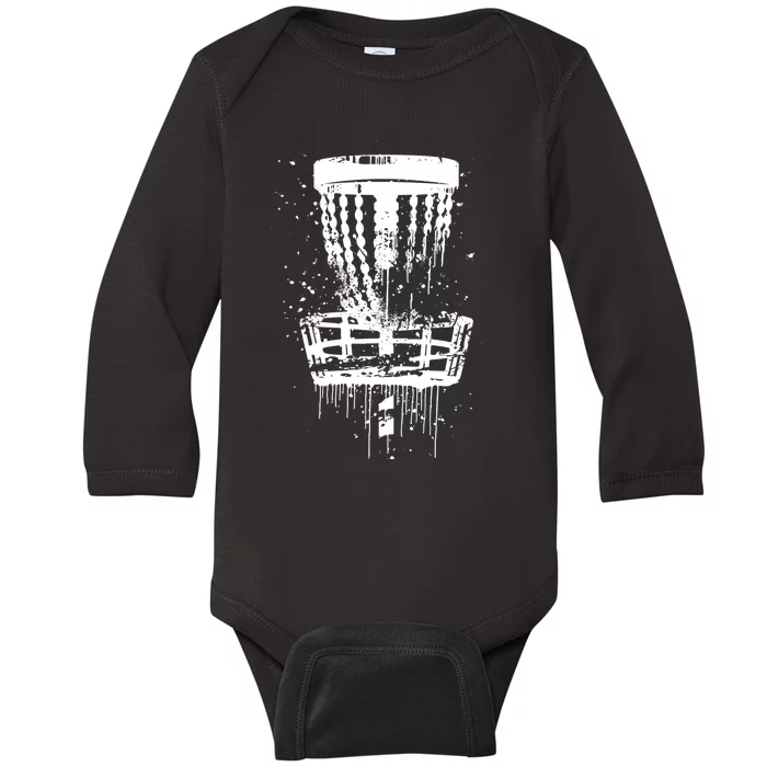 Frisbee Golf Basket Chainz Frolf Course Disc Golf Basket Cute Gift Baby Long Sleeve Bodysuit