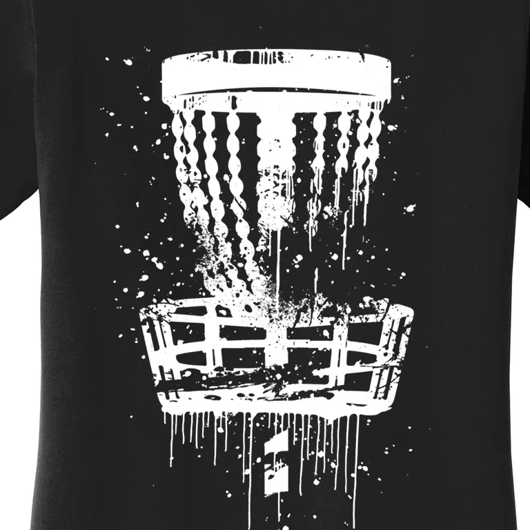 Frisbee Golf Basket Chainz Frolf Course Disc Golf Basket Cute Gift Women's T-Shirt