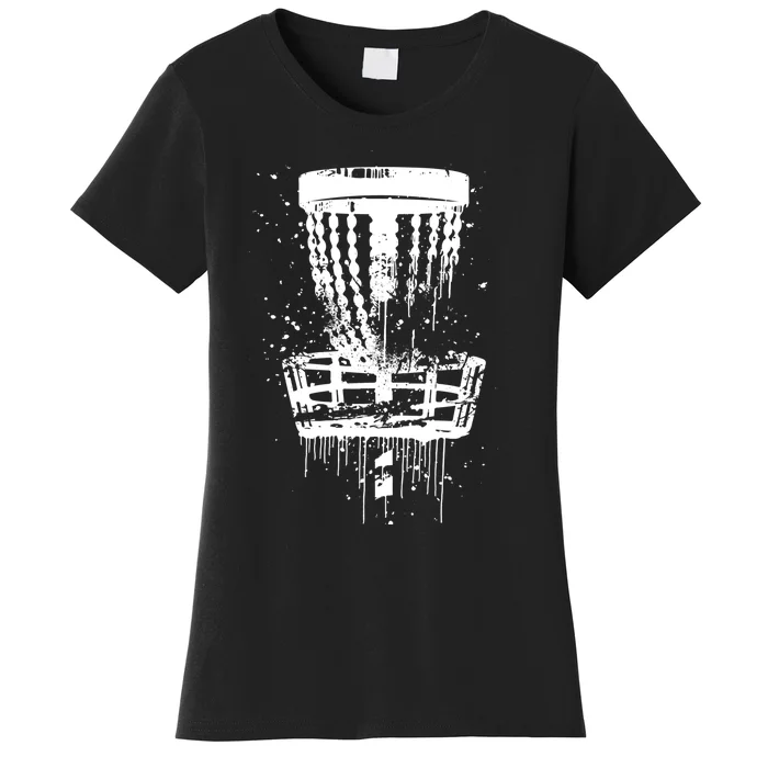 Frisbee Golf Basket Chainz Frolf Course Disc Golf Basket Cute Gift Women's T-Shirt