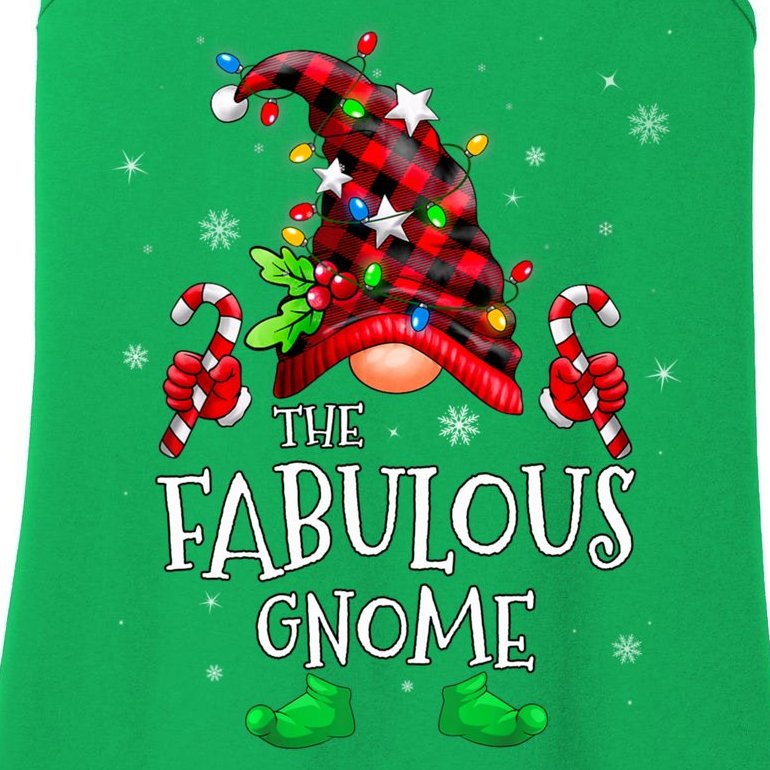 Fabulous Gnome Buffalo Plaid Matching Family Christmas Ladies Essential Tank