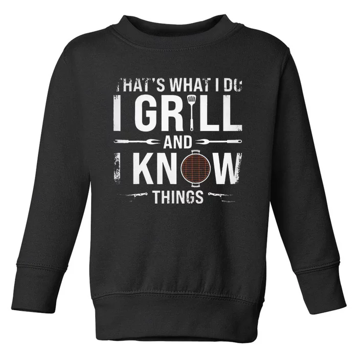 Funny Grilling BBQ Barbecue Smoking Meat Smoker Grill Lover Toddler Sweatshirt