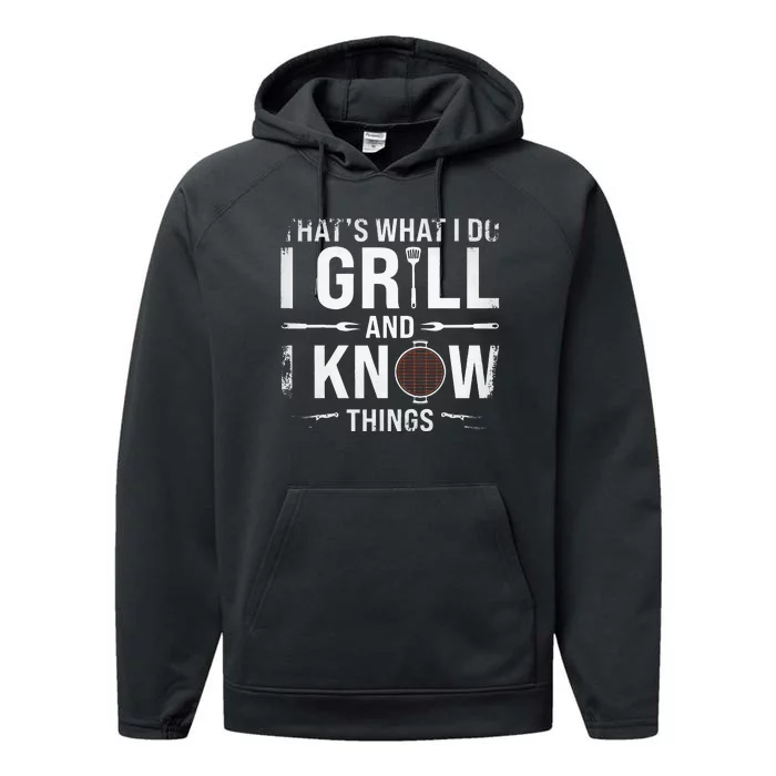 Funny Grilling BBQ Barbecue Smoking Meat Smoker Grill Lover Performance Fleece Hoodie