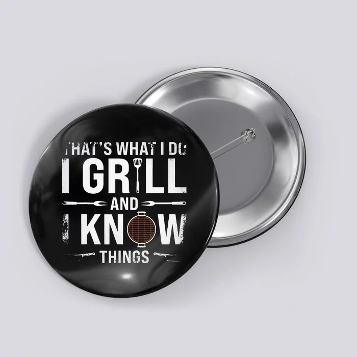 Funny Grilling BBQ Barbecue Smoking Meat Smoker Grill Lover Button