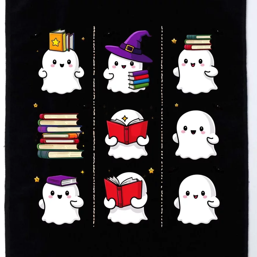 Funny Ghost Book Reading Halloween Design For Book Lovers & Teachers Platinum Collection Golf Towel