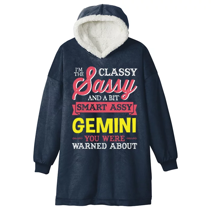 Funny GEMINI Birthday Zodiac Sign Classy Hooded Wearable Blanket