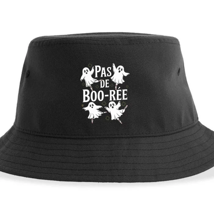 Funny Ghost Ballet Pas De Boo Halloween Dance Sustainable Bucket Hat