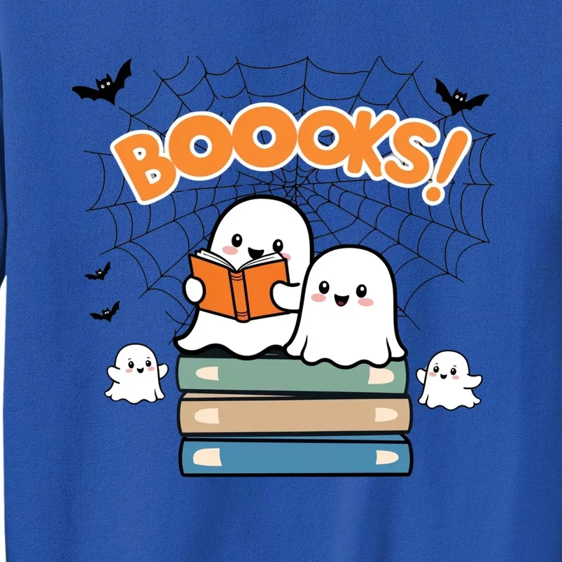 Funny Ghost Book Reading Halloween Design For Book Lovers & Teachers Tall Sweatshirt