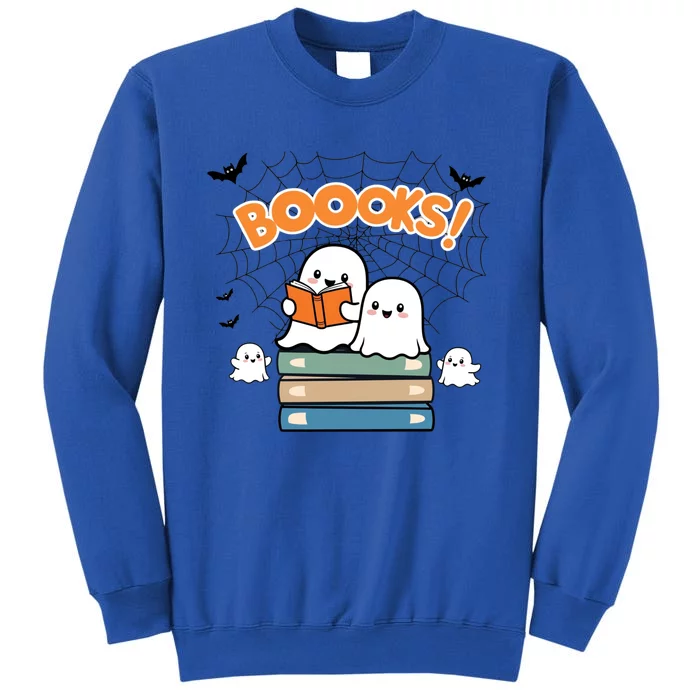 Funny Ghost Book Reading Halloween Design For Book Lovers & Teachers Tall Sweatshirt