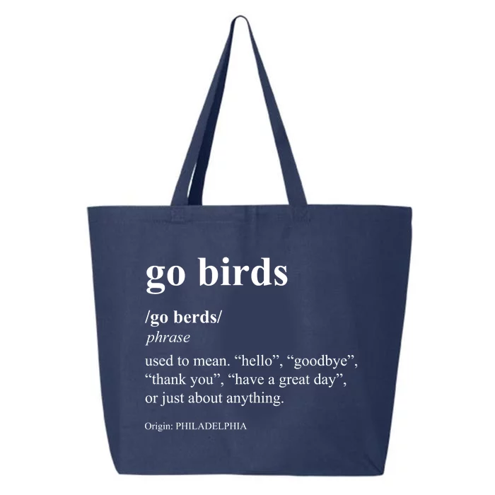 Funny Go Birds Definition Philadelphia Football 25L Jumbo Tote