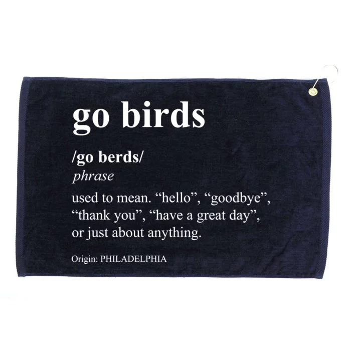 Funny Go Birds Definition Philadelphia Football Grommeted Golf Towel