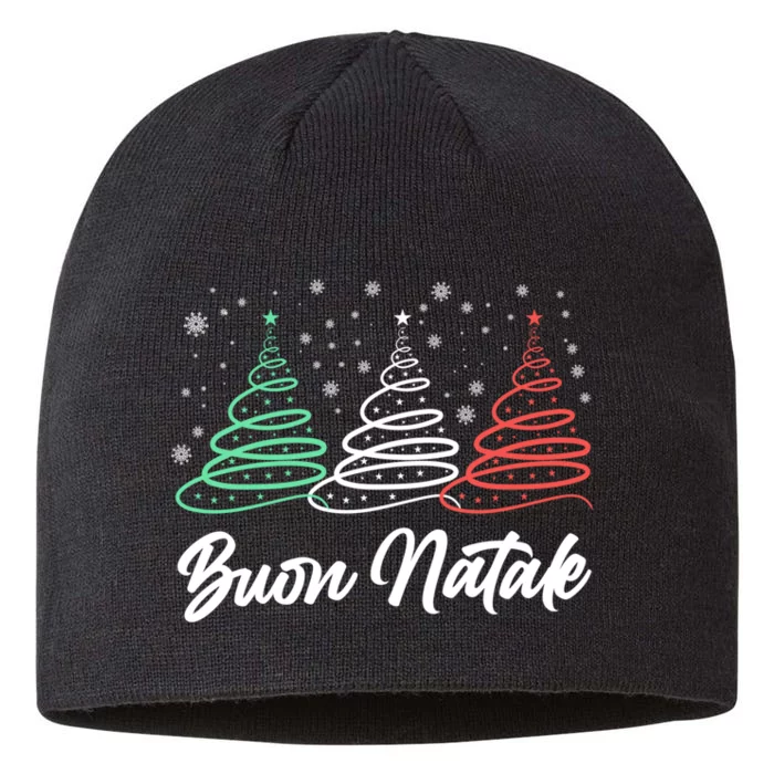 Funny Gift Buon Natale Italy Pride Xmas Holiday Italian Christmas 8 1/2in Sustainable Knit Beanie