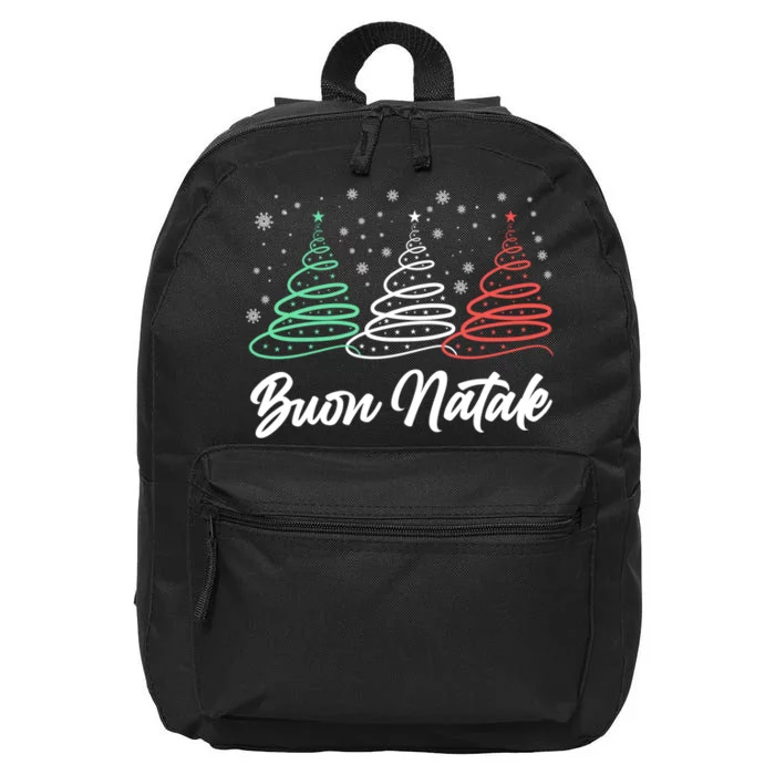 Funny Gift Buon Natale Italy Pride Xmas Holiday Italian Christmas 16 in Basic Backpack