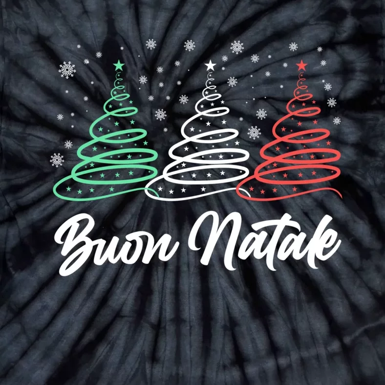 Funny Gift Buon Natale Italy Pride Xmas Holiday Italian Christmas Tie-Dye T-Shirt