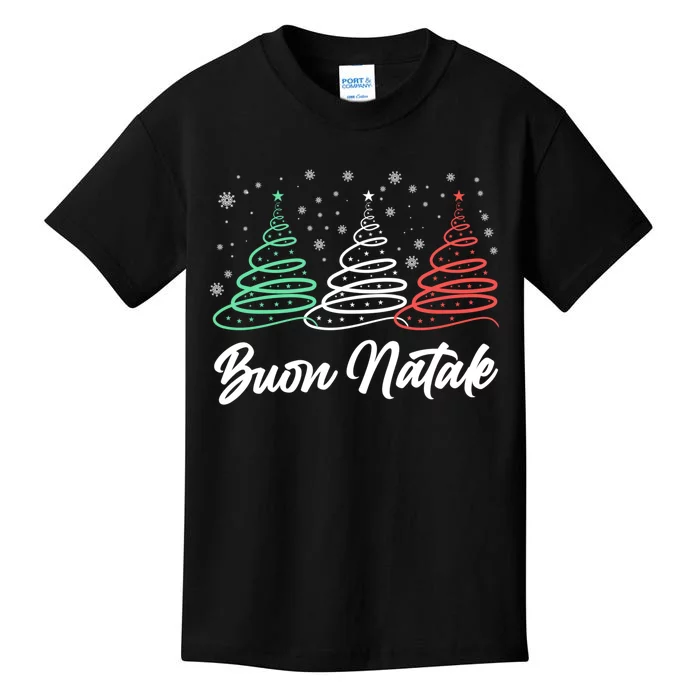 Funny Gift Buon Natale Italy Pride Xmas Holiday Italian Christmas Kids T-Shirt