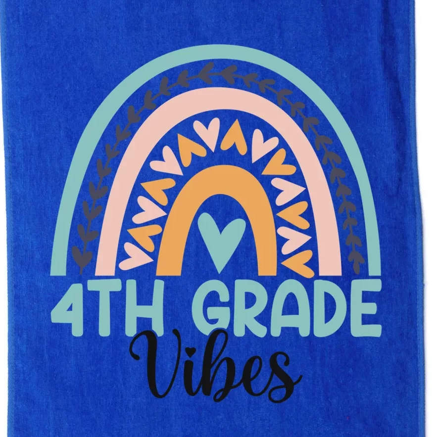 Fourth Grade Boho Rainbow Teacher Student 4Th Grade Vibes Funny Gift Platinum Collection Golf Towel