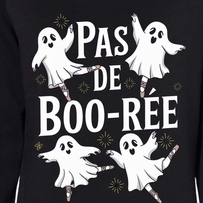 Funny Ghost Ballet Pas De Boo Halloween Dance Womens California Wash Sweatshirt