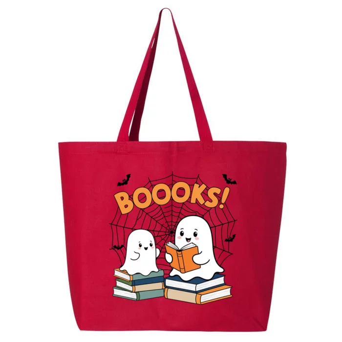 Funny Ghost Book Reading Halloween Design For Book Lovers & Teachers 25L Jumbo Tote