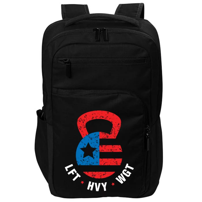 Funny Gym Bro Fitness Workout Gear American Vintage Novelty Gift Impact Tech Backpack