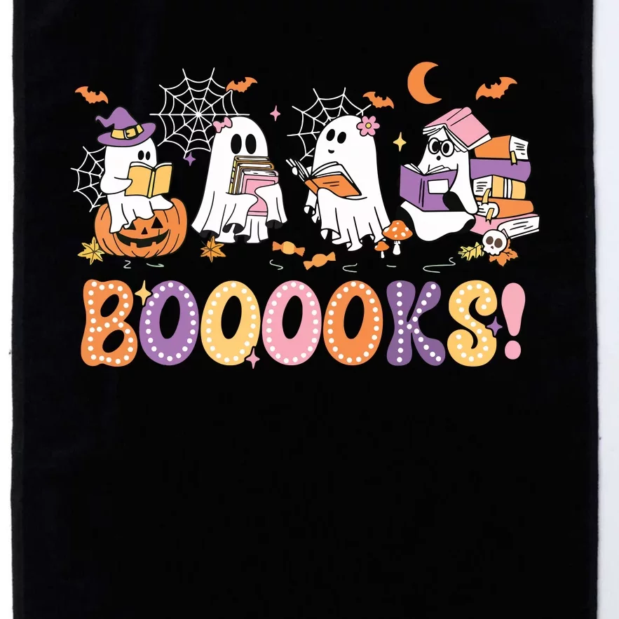 Funny Ghost Book Reading Halloween Booooks Lover Teacher Platinum Collection Golf Towel