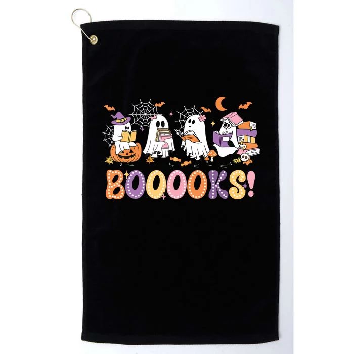 Funny Ghost Book Reading Halloween Booooks Lover Teacher Platinum Collection Golf Towel