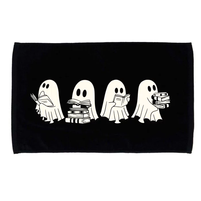 Funny Ghost Book Reading Halloween Books Lover Teacher Microfiber Hand Towel