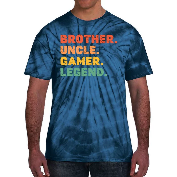 Funny Gamer Brother Uncle Gaming Legend Vintage Video Game Tie-Dye T-Shirt