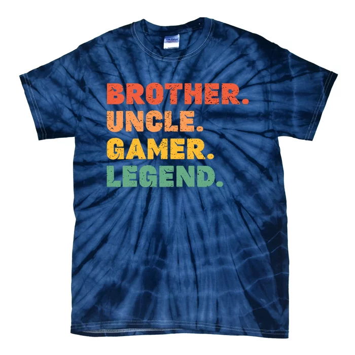 Funny Gamer Brother Uncle Gaming Legend Vintage Video Game Tie-Dye T-Shirt