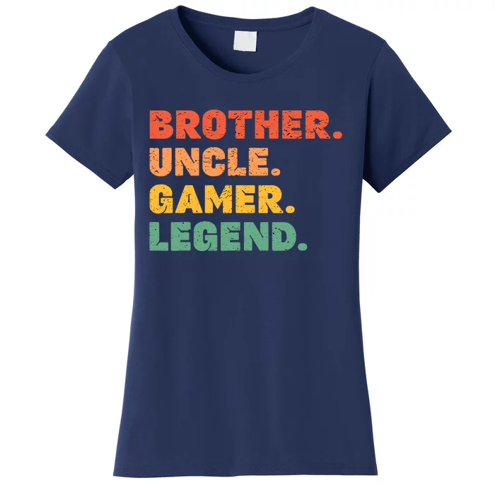 Funny Gamer Brother Uncle Gaming Legend Vintage Video Game Women's T-Shirt