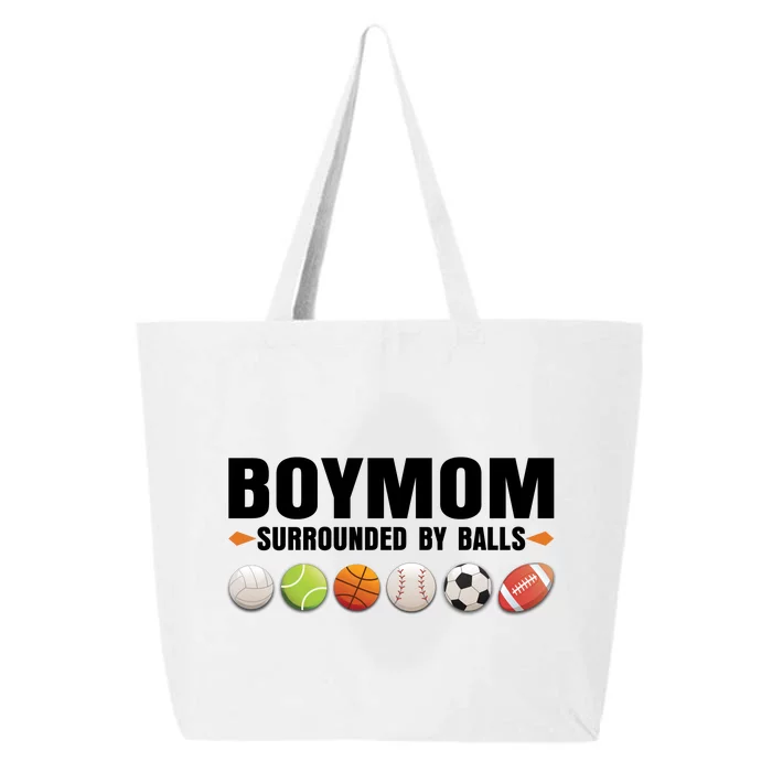 Funny Gift Boy Mom Surrounded By Balls 25L Jumbo Tote