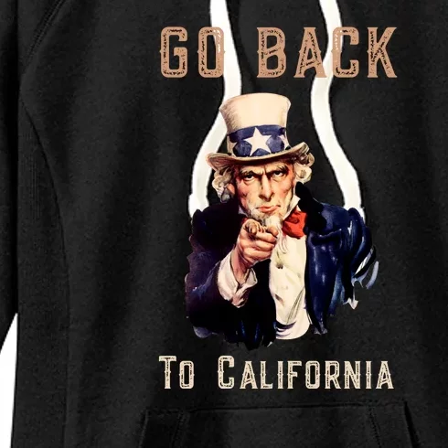 Funny Go Back To California Conservative Women's Fleece Hoodie