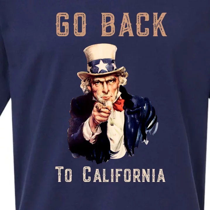 Funny Go Back To California Conservative Sueded Cloud Jersey T-Shirt