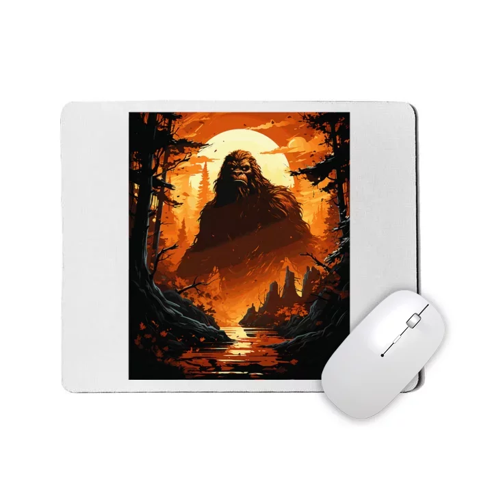 Funny Graphic Bigfoot Sasquatch Mousepad