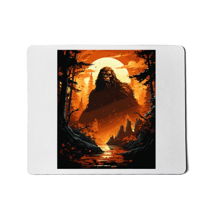 Funny Graphic Bigfoot Sasquatch Mousepad