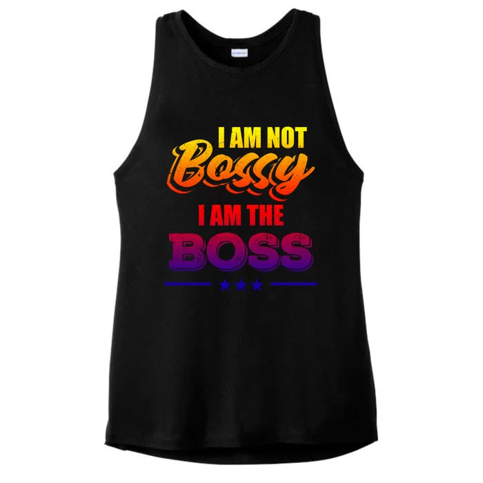 Funny Great Boss I Am Not Bossy I Am The Boss Work Humor Gift Ladies Tri-Blend Wicking Tank