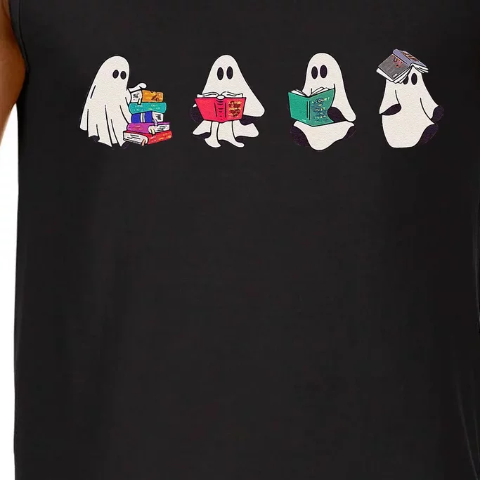 Funny Ghost Book Reading Halloween Books Lover Teacher Comfort Colors® Tank Top