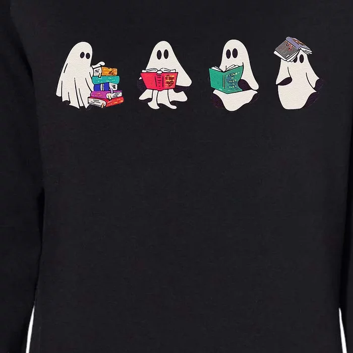 Funny Ghost Book Reading Halloween Books Lover Teacher Womens California Wash Sweatshirt