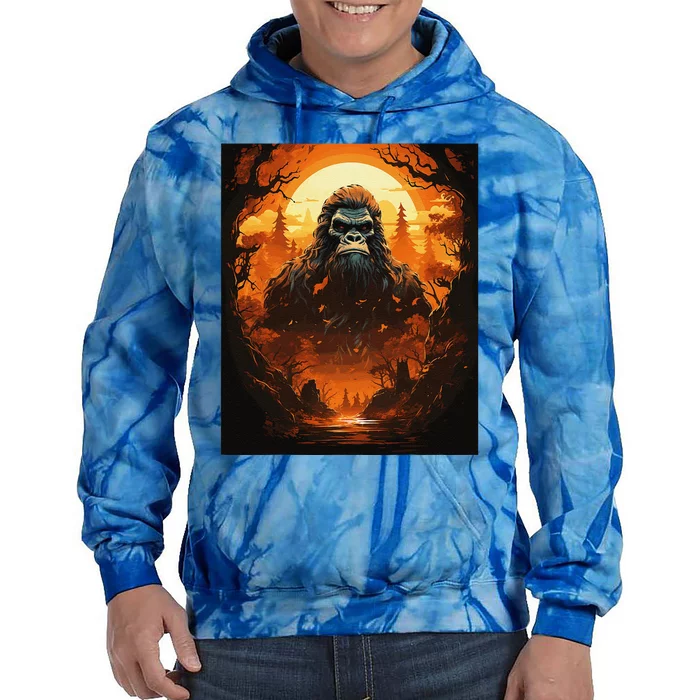 Funny Graphic Bigfoot Sasquatch Tie Dye Hoodie