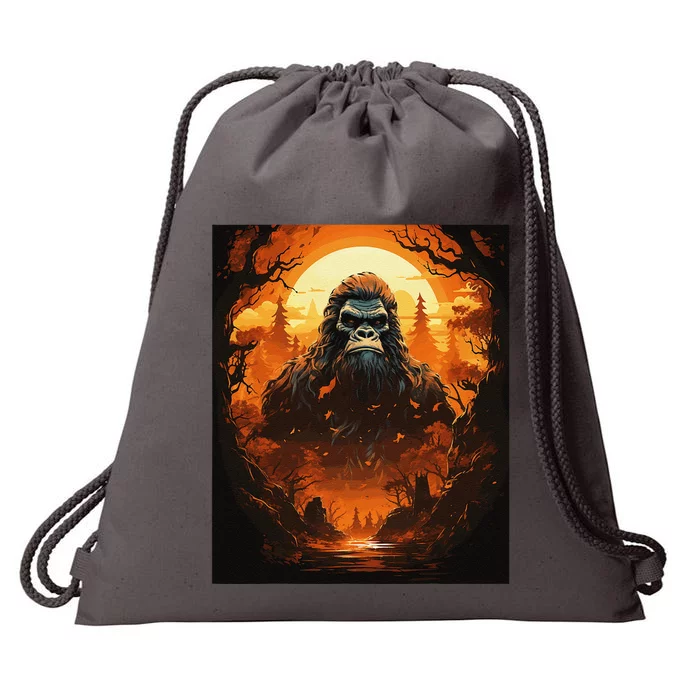 Funny Graphic Bigfoot Sasquatch Drawstring Bag