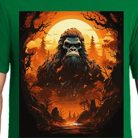 Funny Graphic Bigfoot Sasquatch Pajama Set