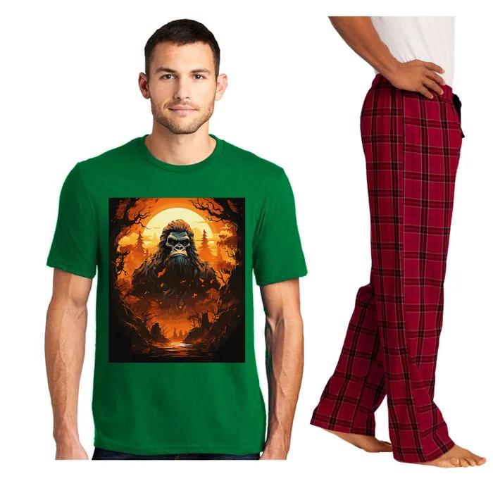 Funny Graphic Bigfoot Sasquatch Pajama Set