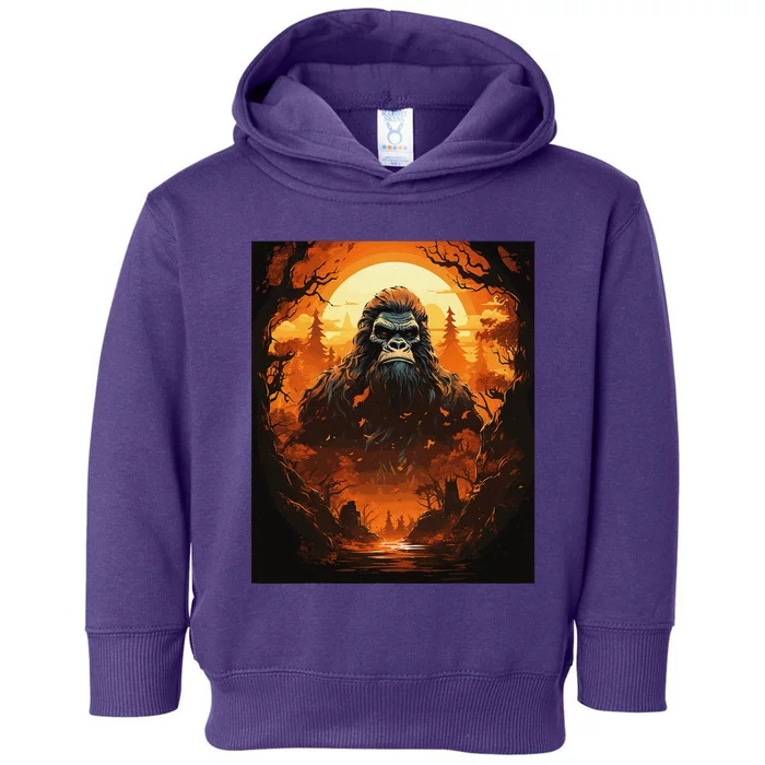 Funny Graphic Bigfoot Sasquatch Toddler Hoodie