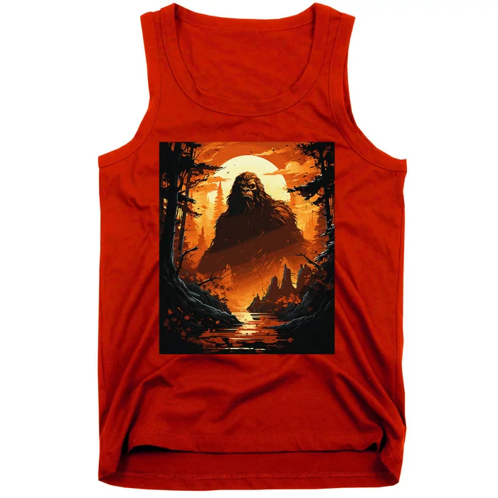 Funny Graphic Bigfoot Sasquatch Tank Top