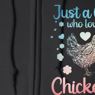 Funny Girl Chicken Design For Mom Chicken Lover Full Zip Hoodie