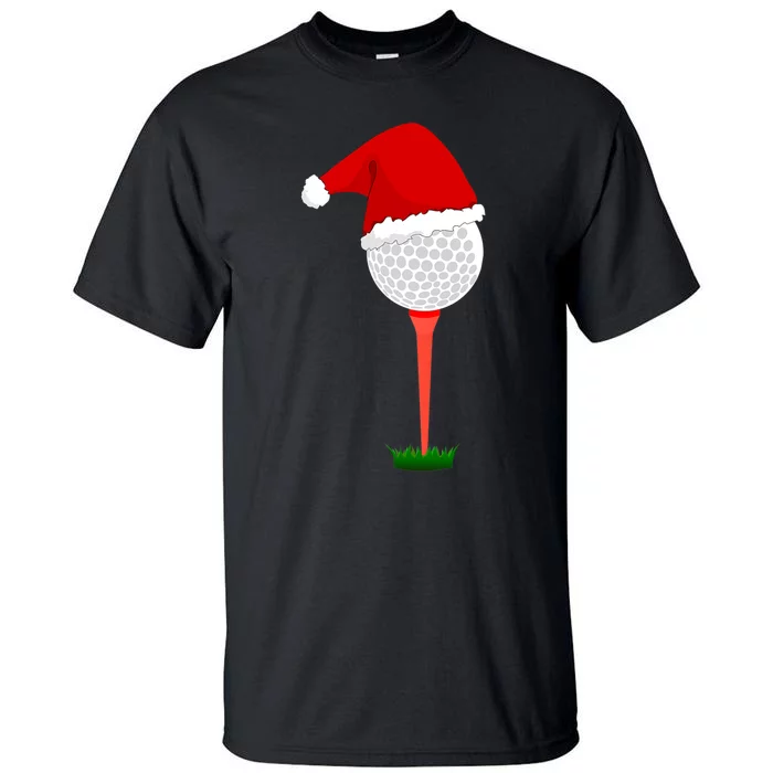 Funny Golfing Christmas Tee Holiday Golf Ball Tall T-Shirt